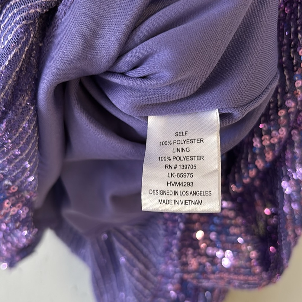 Purple Sequin Dress Size M - Picture 8 of 11